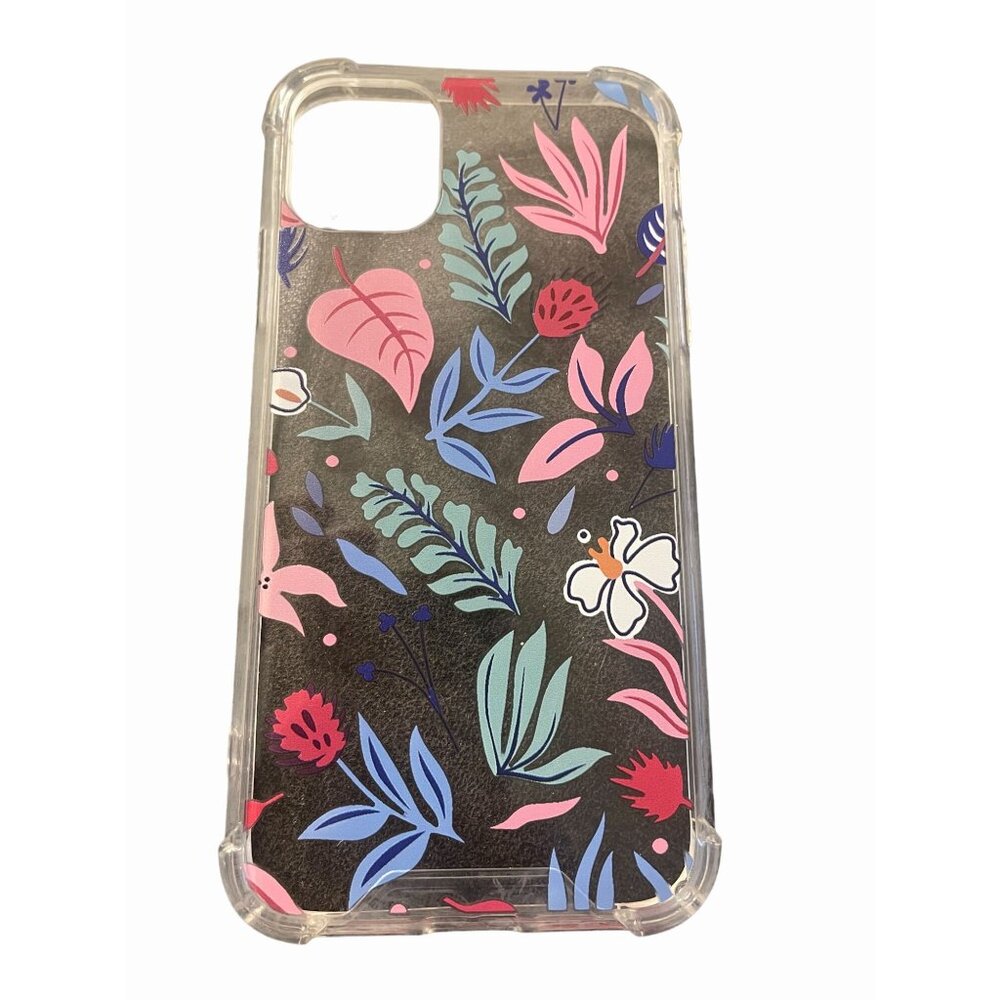 iPhone 11 Case - Tropical Floral &‎ Leaf Pattern - Clear Protective Cover